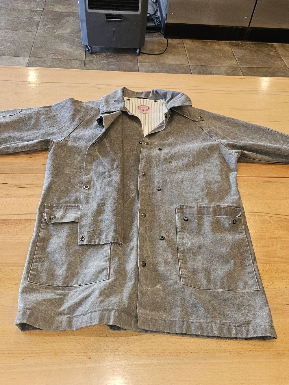 Australian Outback Collection Men's Gray Worker Jacket - Durable Canvas Coat